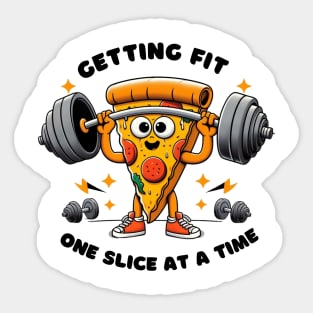 The fitness pizza Sticker